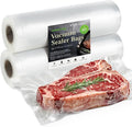 Vacuum Sealer Bags Rolls, 8in x 20ft, 2 Pack | Commercial Grade, BPA Free, Customized Size, Sous Vide Cooking, Puncture Prevention, Kitchen Essentials, Kitchen Gadgets by xinbaolong