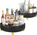 2-Pack Black Turntable Organizer Set – 11" & 8.6" Lazy Susan for Cabinets, Kitchen Pantry, Refrigerator, Bathroom & Medicine Cabinet Storage, 360° Rotating Spice Rack Organizer by Unknown