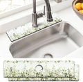 Sink Faucet Absorbing Mat, 2 Pack Drying Mat Around Faucet Sink Splash Guard Behind Faucet Sinkmat For Kitchen Bathroom Island Rv 24 * 5.5 Inch (60 * 14 cm) by BathtubMat