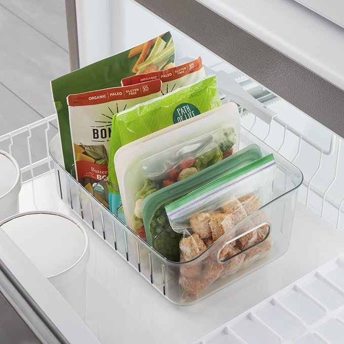 YouCopia FreezeUp Freezer Bin 12", BPA-Free Fridge Organizer with Adjustable Dividers and Handle for Frozen Food and Leftovers - Image 5