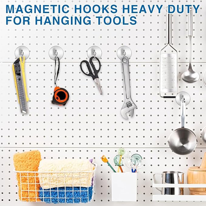 LOVIMAG Magnetic Hooks, Cruise Essentials 2026, 25 Pack-170LBS | Heavy Duty Strong Magnet Hook for Cruise Cabin, Refrigerator Fridge, Ship, Classroom, Kitchen Grills, Silver - Image 6