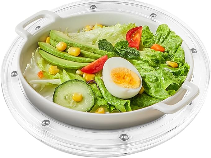 Jersvims 6 Inch Acrylic Turntable Platter, Transparent, 2Pcs | Round Rotating Plate, For Kitchen Pantry Cabinet Desk, Spice Cake Cookie Decorating - Image 5