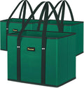 BALEINE 3PK Reusable Grocery Bags, Heavy Duty Shopping Tote Bag | 12'' Long Handles, Reinforced Bottom Keeps Upright, Fold Flat Storage, Water-Resistant Shopping Bag, Multiple Color Options by BALEINE