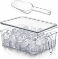 1 Set Ice Storage Bin for Freezer,12.4 x 8.07 x 3.94 Inches | Plastic Ice Container with Flexible Scoop Lid and Handle for Home Office Fridge Storage by Havawish