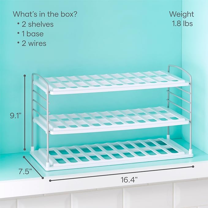 YouCopia UpSpace Water Bottle and Travel Mug Cabinet Organizer, Adjustable Storage Rack for Kitchen Organization, 3-Shelf Wide - Image 4