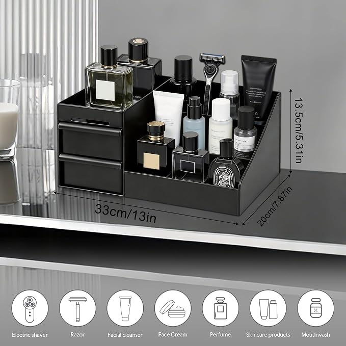 Extra Large Mens Cologne Organizer,Cologne Stand,Cologne Organizer for Men | Dresser Organizer,Perfume Stand,Organizador de Perfumes, Men Bathroom Organizer,Mens Bedroom Essentials for Gifts - Image 2