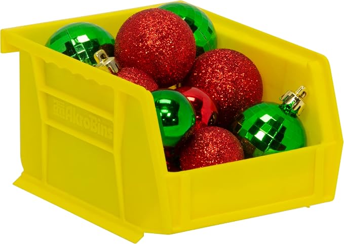 Akro-Mils Storage Bins 30210, Plastic | Stackable | Hanging Design | 5" x 4" x 3" | Yellow | Pack of 24 - Image 6