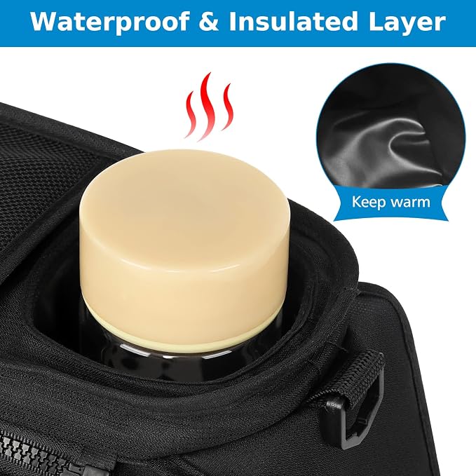 Accmor Universal Stroller Organizer with Insulated Cup Holder Detachable Phone Bag and Shoulder Strap,Stroller Bag Caddy Organizer for Uppababy, Baby Jogger, Britax Strollers - Image 8