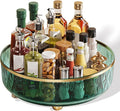 11-Inch Clear Lazy Susan, Non-Skid Rotating Storage Tray, Ideal for Kitchen Cabinets, Pantry, Refrigerator, Bathroom Countertop, Vanity Makeup Organizer, Spice Rack (Green, 11Inch) by Unknown