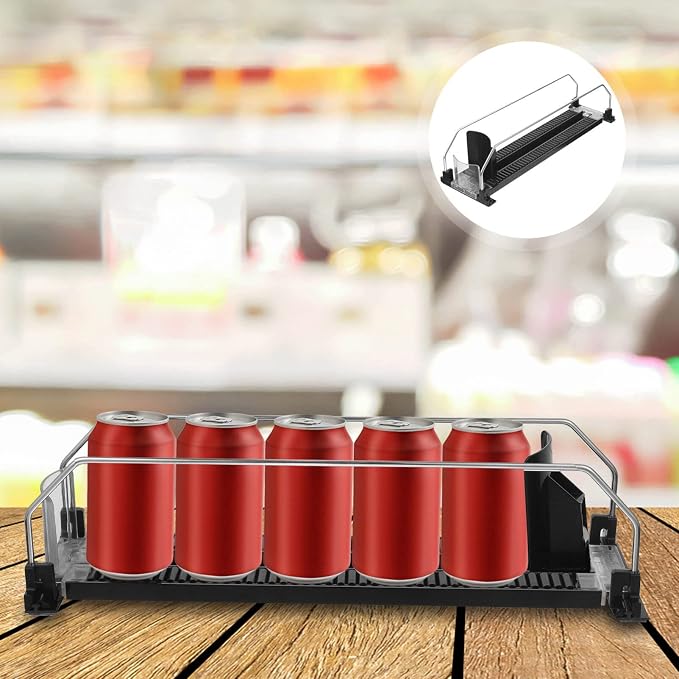 VILLCASE Beverage Thruster Automatic Drink Pusher for Refrigerator Shelf 12.4 x 3.54 x 3.34 Inches – Space-Saving Front-Loading Can Organizer for 12oz & 16oz Soda Cans – for Kitchen Pantry, Home Fridg - Image 4