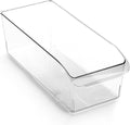 BINO | Plastic Storage Bins, Large | THE CURVE COLLECTION | Multi-Use Fridge / Freezer Organizer | Built-In Handle | BPA-Free | Pantry and Home Organization by BINO