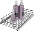 Pull Out Shelves For Kitchen Cabinets 11" W x 21" D, Chrome | Heavy-Gauge Wire Kitchen Cabinet Organizer, 100 lbs Capacity, Ball-Bearing Glides, Min 12" Opening, Under Sink Organizer by JOWBOOW