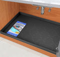 Waterproof Under Sink Mat Silicone 28"x19", Kitchen Cabinet Liner | BPA-Free Silicone Mat with Raised Lip Protects Cabinets from Leaks, Versatile Home Organizer for Bathroom, Pets, Boots, Floor by SIKADEER