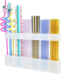 Straw Holder for Cabinet Door, Silicone Straw Organizer for Cabinet Door, Kitchen Cabinet Organizer Reusable Straws Dispenser for Home Kitchen Accessories (Transparent) by Freewindo