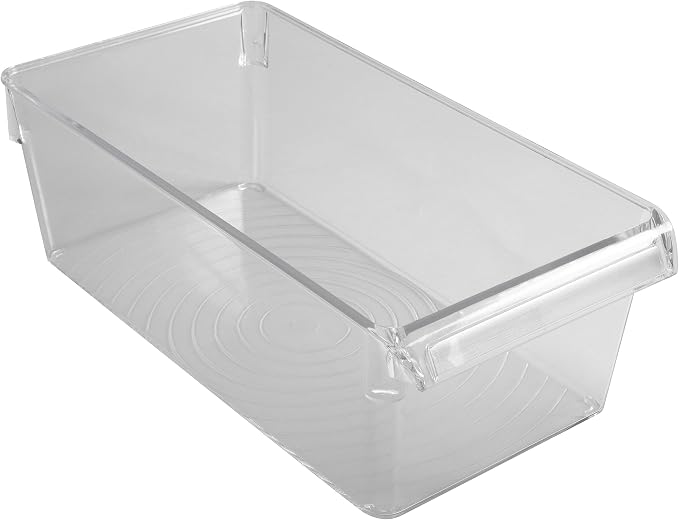 Kitchen Details Medium Refrigerator Storage Bin, Fridge & Freezer, Kitchen Organization,Stainless Steel Handle, Countertop,Cabinets, Pantry,Clear (Pack of 12) - Image 6