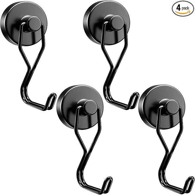 100lbs Magnetic Hooks Heavy Duty Neodymium Magnet for Cruise Cabin | Refrigerator, Grill, Garage, Kitchen, Hanging, Fridge, Outdoor, Key Holder, BBQ, Utensil Hangers, Oven by Ridegeek