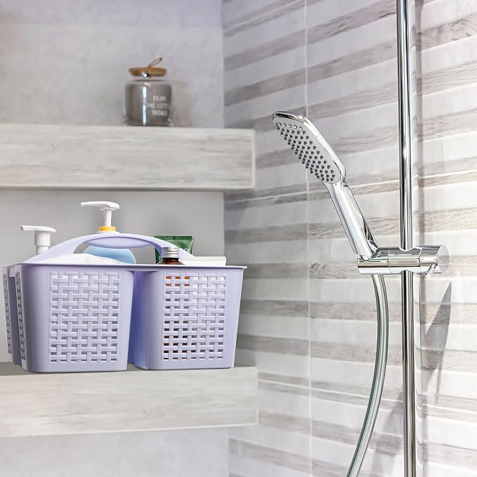 Tiawudi Portable Shower Caddy, Caddy Organizer with Handle, Plastic Shower Basket Hold Soap, Shampoo, Hair Supplies and Beauty Products, Cleaning Supplies Organizer for Home, Dorm, Shelf and Cabinet - Image 6