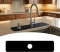Cuttable Kitchen Sink Faucet Mat: 24"Lx5.5"W Splash Guard with Center Hole | Customizable Absorbent Non-slip Fabric Rubber Mat, Cut to Fit 2,3,4 Holes Irregular Sink with Soap Dispenser Air Gap by EazziSwitch