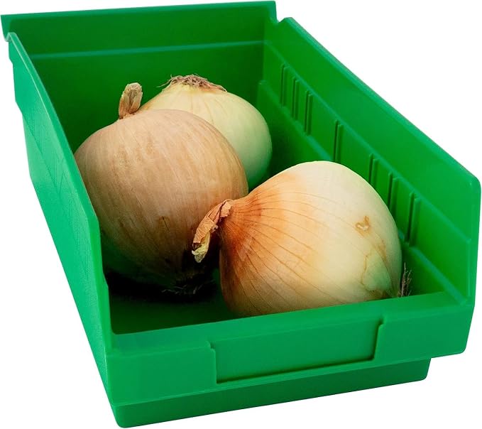 Akro-Mils 30130 Heavy Duty Plastic Shelf Bins, 12"x 6.5"x 4", Green, 12-Pk | Heavy Duty Nesting Storage Bins for Garage, Closet, Refrigerator, Kitchen, Cabinet, Drawer Organization, Pantry Organization - Image 7
