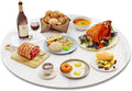 35.4" Lazy Susan Turntable – 360° Sinteredstone Silent Anti-Slip Turntable, Table Top Centerpiece for Kitchen, Pantry, Spice Rack, Refrigerator & Dining Table, White by ZLZELing