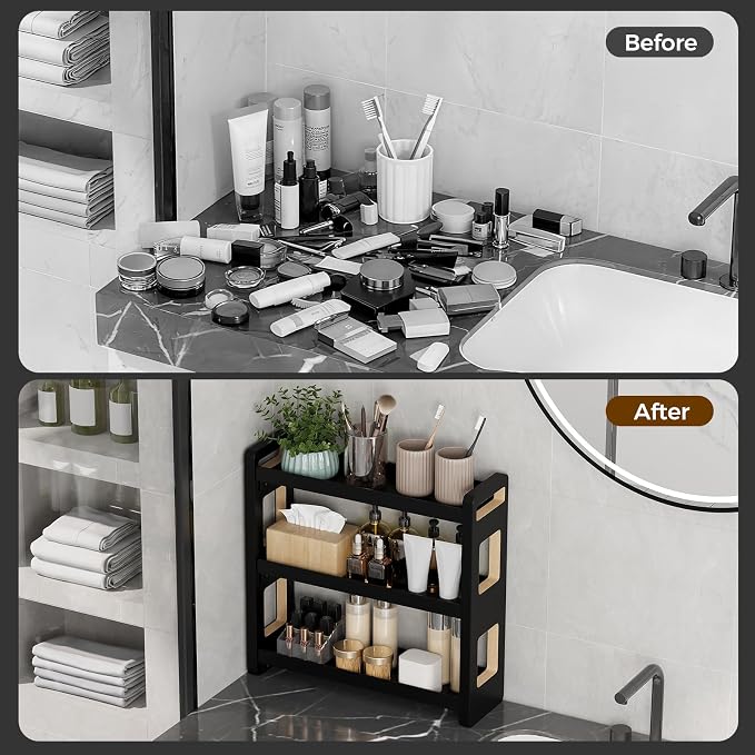 Bathroom Counter Organizer, Bathroom Sink Organizer, Vanity Shelf | Bathroom Organizers and Storage, Bathroom Countertop Organizer, Counter Shelf, Cologne Stand, Perfume Stand, Bathroom Decor - Image 4