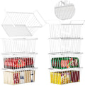 Enhanced Leak-Proof Bottom - Freezer Organizer Bins ，8 Pack Stackable Deep Freezer Organizer Bins for 7 Cu.FT Small Chest Freezer，organization and storage，pantry organizers（white） by ANJUBAN