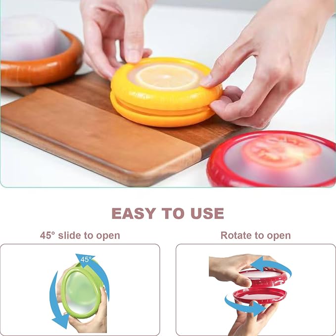 T-Raputa Avocado Saver and Tomato Holder - Set of 4 | Reusable Storage Containers,for half an avocado For Fridge, Ideal for Garlic, Onions, Lemons, and Potatoes - Image 3