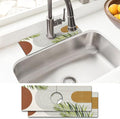 Sink Faucet Absorbing Mat, 2 Pack Drying Mat Around Faucet Sink Splash Guard Behind Faucet Sinkmat For Kitchen Bathroom Island Rv 15 * 5.5 Inch (38 * 14 cm) by BathtubMat