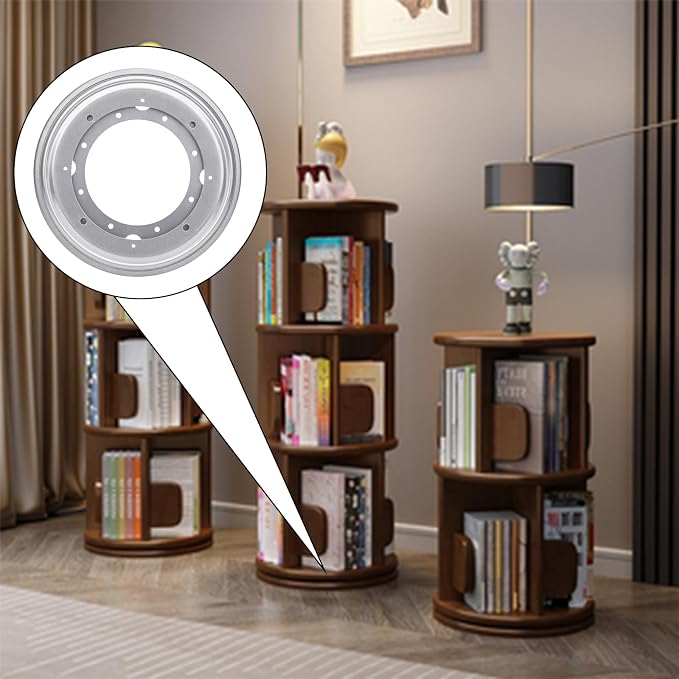 9" Round Lazy Susan Turntable Bearing Plate 5/16”Thick Lazy Susan Hardware, Rotating Swivel Plate with 750 lb Load Capacity, Lazy Susan Turntable Base for Table, Serving Tray, Kitchen - Image 6