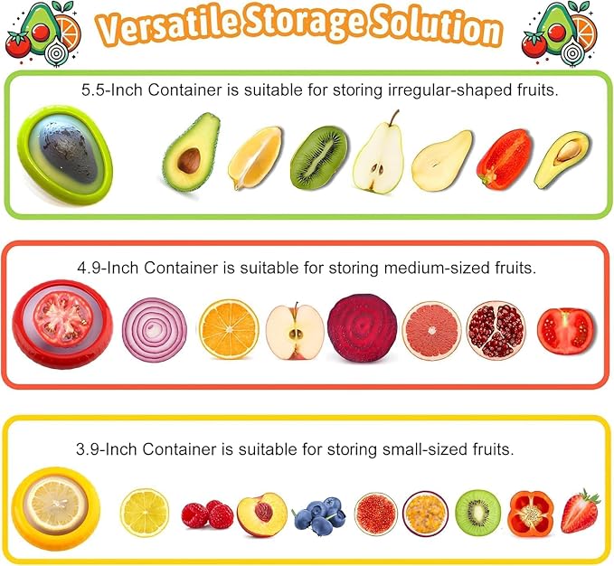 T-Raputa Avocado Saver and Onion Storage - Reusable refrigerator Avocado storage containers - is the storage Apples, Tomatoes, Tomato,Lemon, potato for Ideal - Image 5