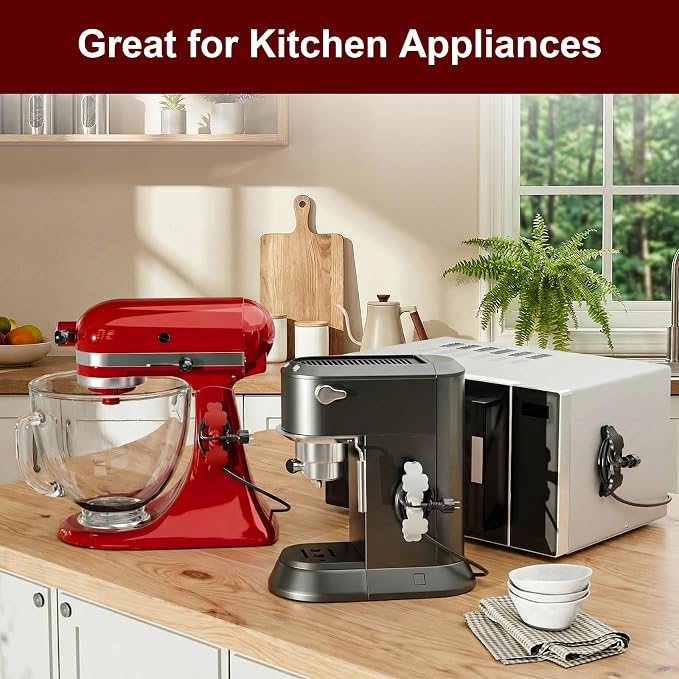 2026 Upgraded Cord Organizer for Appliances | 3PCS Kitchen Cord Keeper with Larger Capacity and Sticking Area, Bendable Cord Wrapper Holder for Coffee Maker, Blender... - Image 6