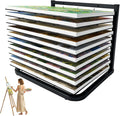 LIAQICHA Art Drying Rack for Classroom - 10 Removable Shelves, Wall/Tabletop Art Rack & Storage Rack for Art Studio, Craft Room, Desktop - Canvas, Painting, Paper Drying Rack, Print Display Rack by LIAQICHA