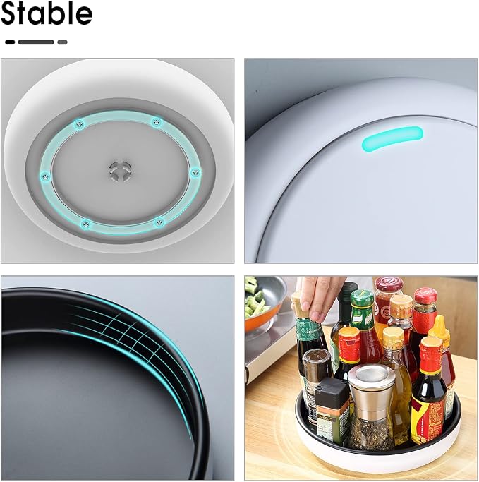 LAMY Lazy Susan for Table Top, 10 Inch Lazy Susan Organizer for Cabinet | Lazy Susan turntable for kitchen, pantry, refrigerator & bathroom.Smooth 360 degree rotation for easy access and organization - Image 6