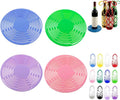 Multi-Use Silicone Storage Bag & Organizer,Multifunctional Mesh Coaster,Silicone Wine Carrier,Reusable, Foldable, Portable Coaster for Wine Bottles, Cans, Cups, Hot Dishes,and Beverages(4PCS-b) by Unknown