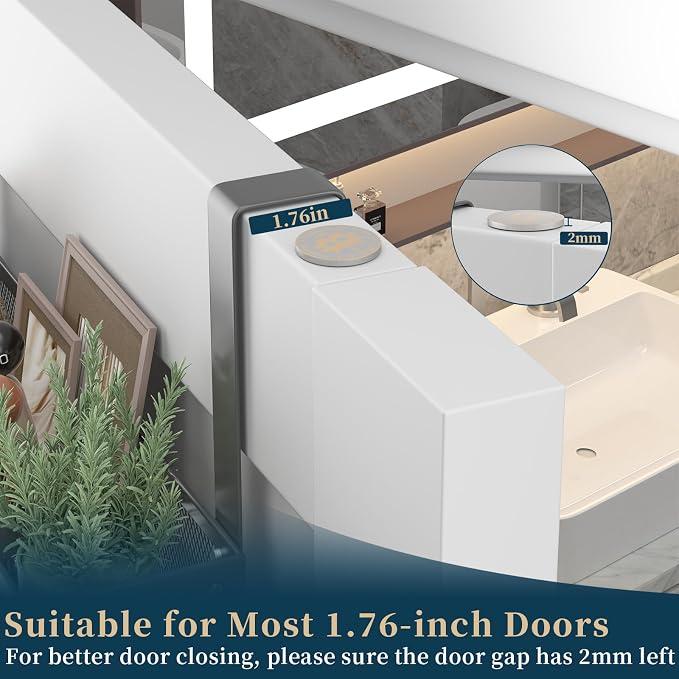 Consumest Over The Door Hooks Organizer - 2 Tier Over Door Hanger with 16 Hooks & 2 Baskets for Hanging Coat, Clothing, Towel, Back Storage for Bathroom, Closet, College Dorm, Grey - Image 6