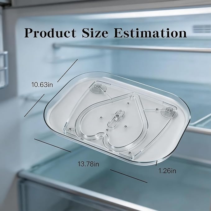 2 Pack Fridge Lazy Susan Organizer, 360° Rotating Refrigerator Lazy Susan Turntable, Clear Acrylic Fridge Organizer for Kitchen, Pantry, Countertop Storage - Image 2
