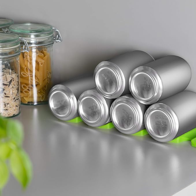 kwmobile Bottle Stacking Mat - Refrigerator Organizer to Stack Bottles, Cans, Beer, Soda - Non-Slip Holder Rack - Image 2