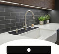 Cuttable Kitchen Sink Faucet Mat: 30" Lx5.5 W Splash Guard with Center Hole | "Customizable Absorbent Non-slip Fabric Rubber Mat, Cut to Fit 2,3,4 Holes Irregular Sink with Soap Dispenser Air Gap " by EazziSwitch