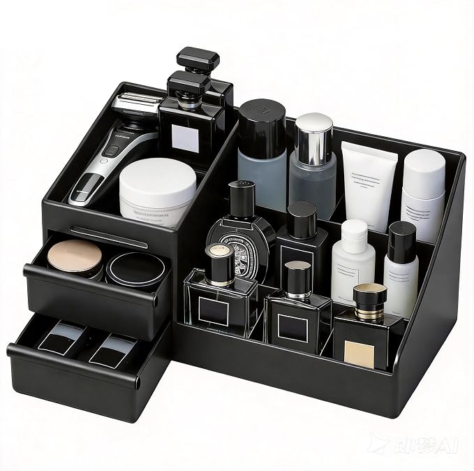 Extra Large Mens Cologne Organizer,Cologne Stand,Cologne Organizer for Men | Dresser Organizer,Perfume Stand,Organizador de Perfumes, Men Bathroom Organizer,Mens Bedroom Essentials for Gifts by TURESMITH