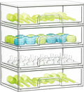 SpaceAid Bottle Storage Organizer Baby - Acrylic Bottles Station Organizer Container, Stackable Clear Drawers for Countertop, Vanity, Bathroom, Cabinet, Pantry Organization, 4 Pack, 4L, 13.7"H by SpaceAid