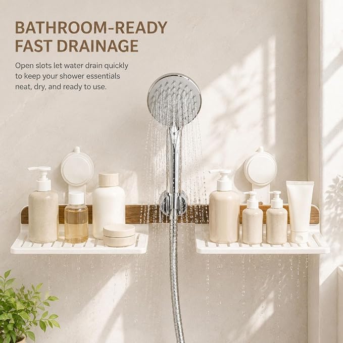 Bathroom Over Sink Shelf, 23.6 Inch No Drill Sink Organizer | Bathroom Counter Storage Rack for Toothbrush, Soap, Skincare and Accessories - Image 4