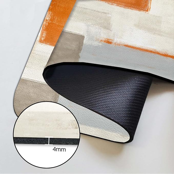 MCALK Orange Kitchen Sink Faucet Mat Splash Guard, Absorbent Quick-Dry Kitchen Sink Mat - Ideal for Splash Guard & Drip Catching with Abstract Art Decor( 1pc 15"x5.5") - Image 6