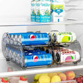 Drink Organizer for Fridge, Soda Can Organizer Dispenser for Refrigerator with Automatic Rolling,Organize Standard Size 11.15oz or 12oz Cans Drink,Save space for Fridge、Kitchen、countertop （2 pack） by GoldOath