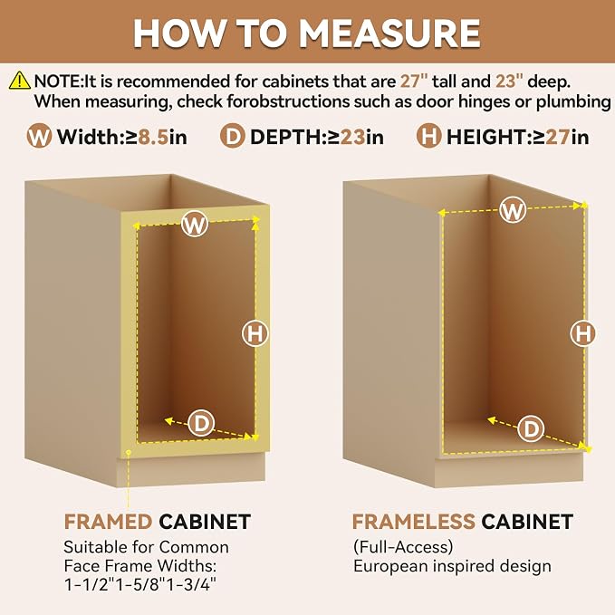 Pull Out Spice Rack Organizer for Cabinet (6.5" W x 22.3" D x 25.2" H), Sliding Spice Rack for Kitchen Cabinet, Wood Pull Out Cabinet Organizer for Multi-Use - Image 4