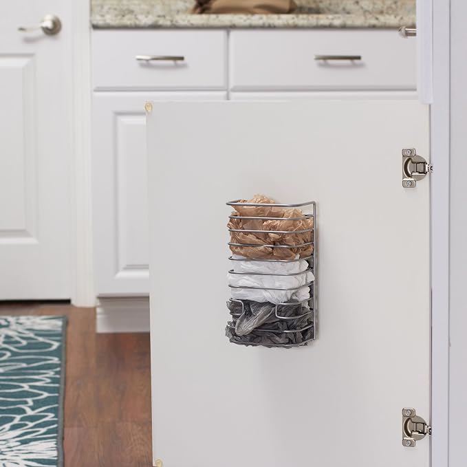Household Essentials Satin Nickel Steel Door Basket - Image 4