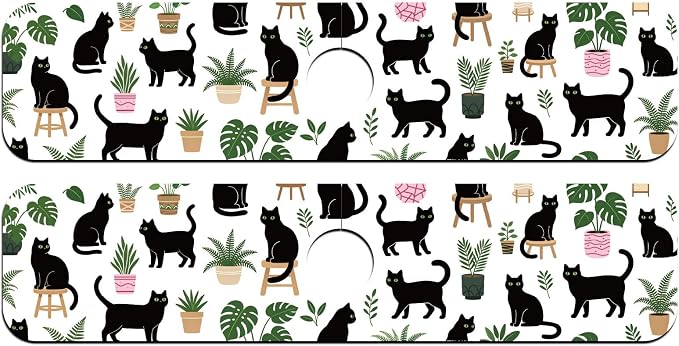 2 Pcs Kitchen Sink Splash Guard Faucet Mat Potted Cat Pattern Faucet Mat for Sinks Flower Absorbing Drying Mats for Kitchen Bathroom - Image 8