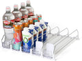 White Spring-Loaded Drink Dispenser for Fridge – Automatic Beverage Pusher Organizer for Cans & Bottles – Self-Facing Refrigerator Can Dispenser, Soda Organizer for Kitchen by HodgeHomeEssentials