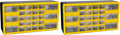Akro-Mils 26-Drawer Plastic Drawer Storage Cabinet for Garage Organization, Bead Organizer, Building Bricks Storage, Teacher Toolbox, Makeup Organizer, 20-Inch W x 6-Inch D x 10-Inch H, 10126 Yellow by Akro-Mils
