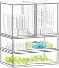 SpaceAid Bottle Storage Organizer Baby - Acrylic Bottles Station Organizer Container, Stackable Clear Drawers for Countertop, Vanity, Bathroom, Cabinet, Pantry Organization, 4 Pack, 2M2L, 14.4" H by SpaceAid