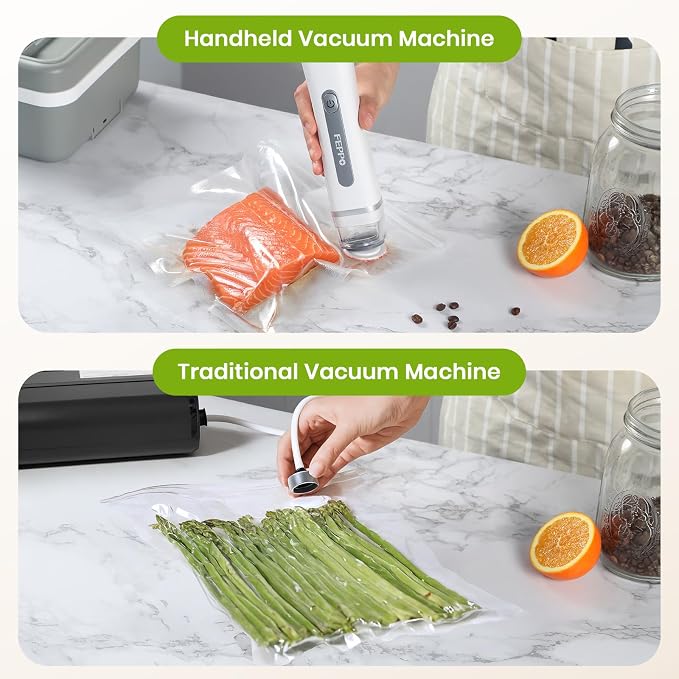 FEPPO Vacuum Sealer Bags for Food, 30 PCS 8.3"×8.7" Reusable Vacuum Seal Bags with Air Valve for Food Storage, Ideal for Freshness Preservation - Image 5